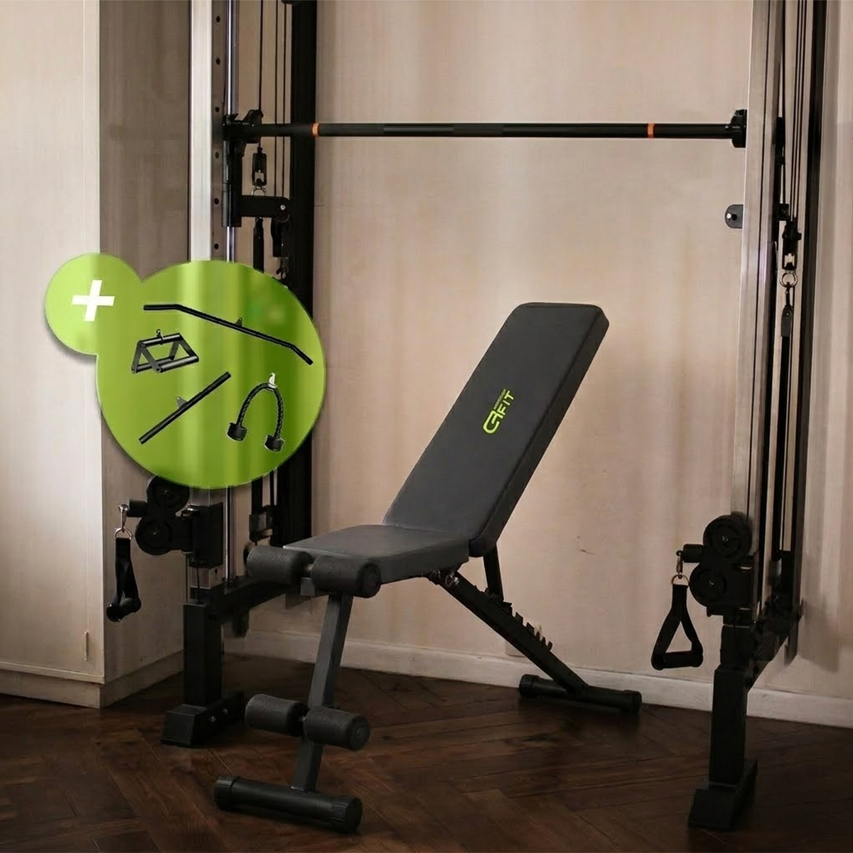 Multigym Full Body MF03 + Banco + Kit Accesorios