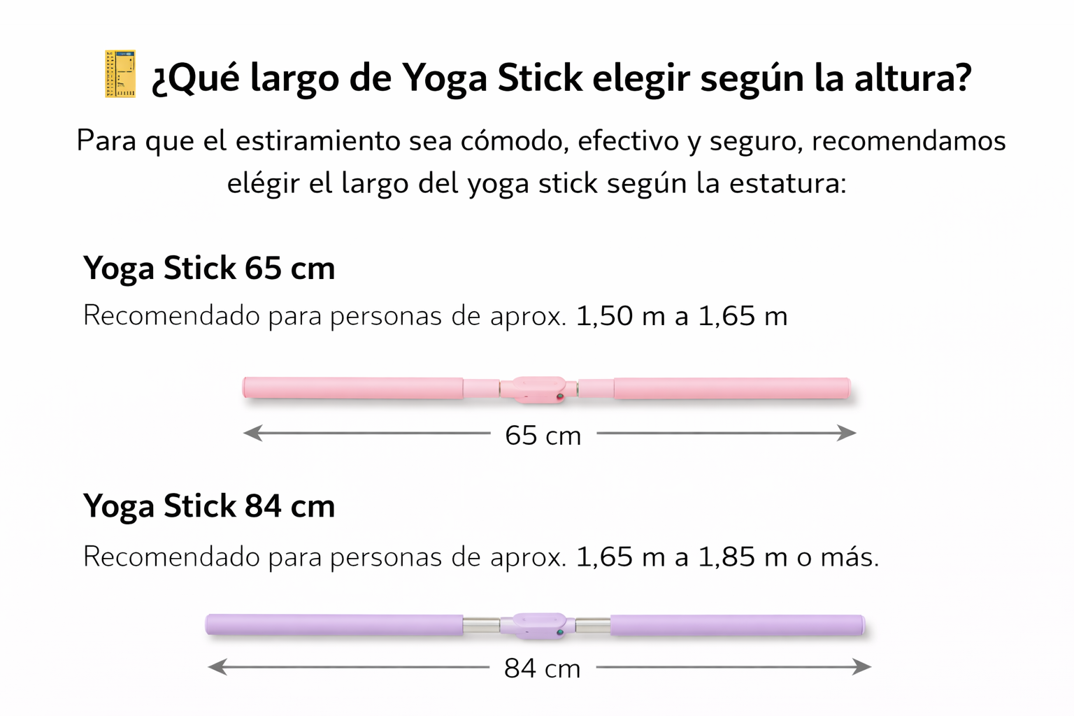 Yoga Stick Flexible para Estiramiento y Corrector De Postura